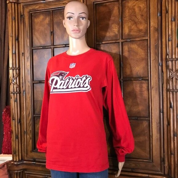 Reebok New England Patriots Red 100% Cotton Shirt - Picture 3 of 16